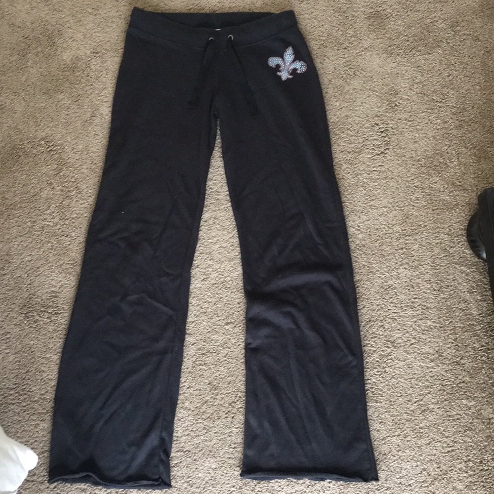 Black cotton sweat pants